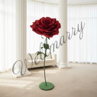 Ростовой цветок из бумаги "Роза красная"